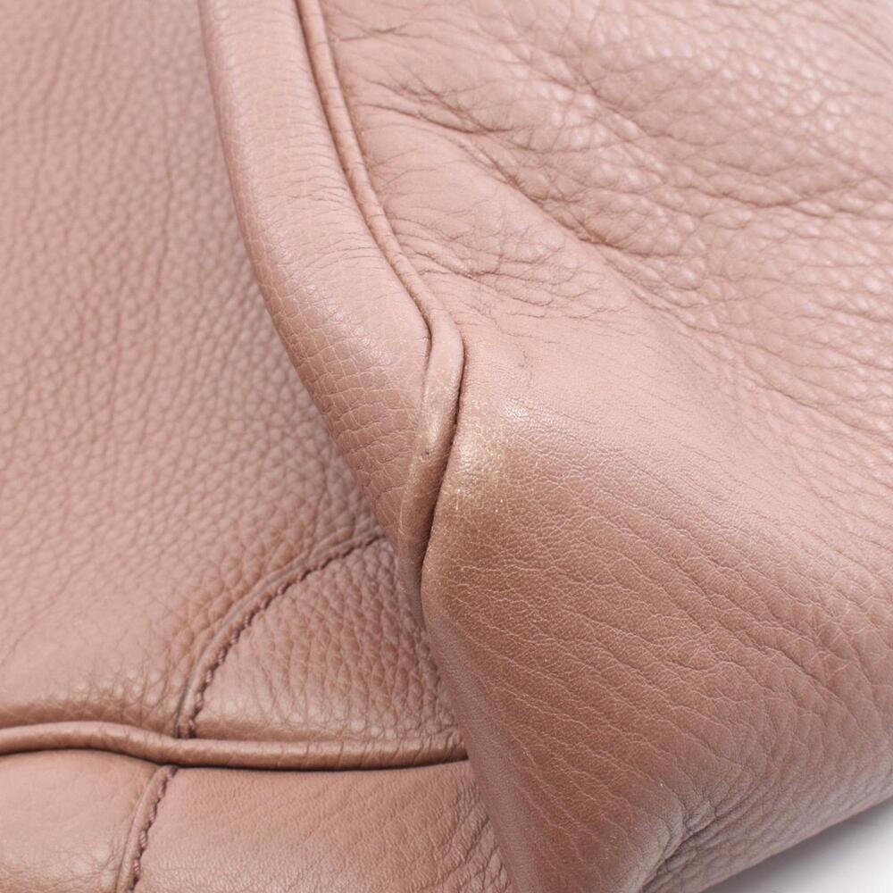 GUCCI Authentic Pink Leather Bamboo Shoulder Bag - Picture 6 of 8